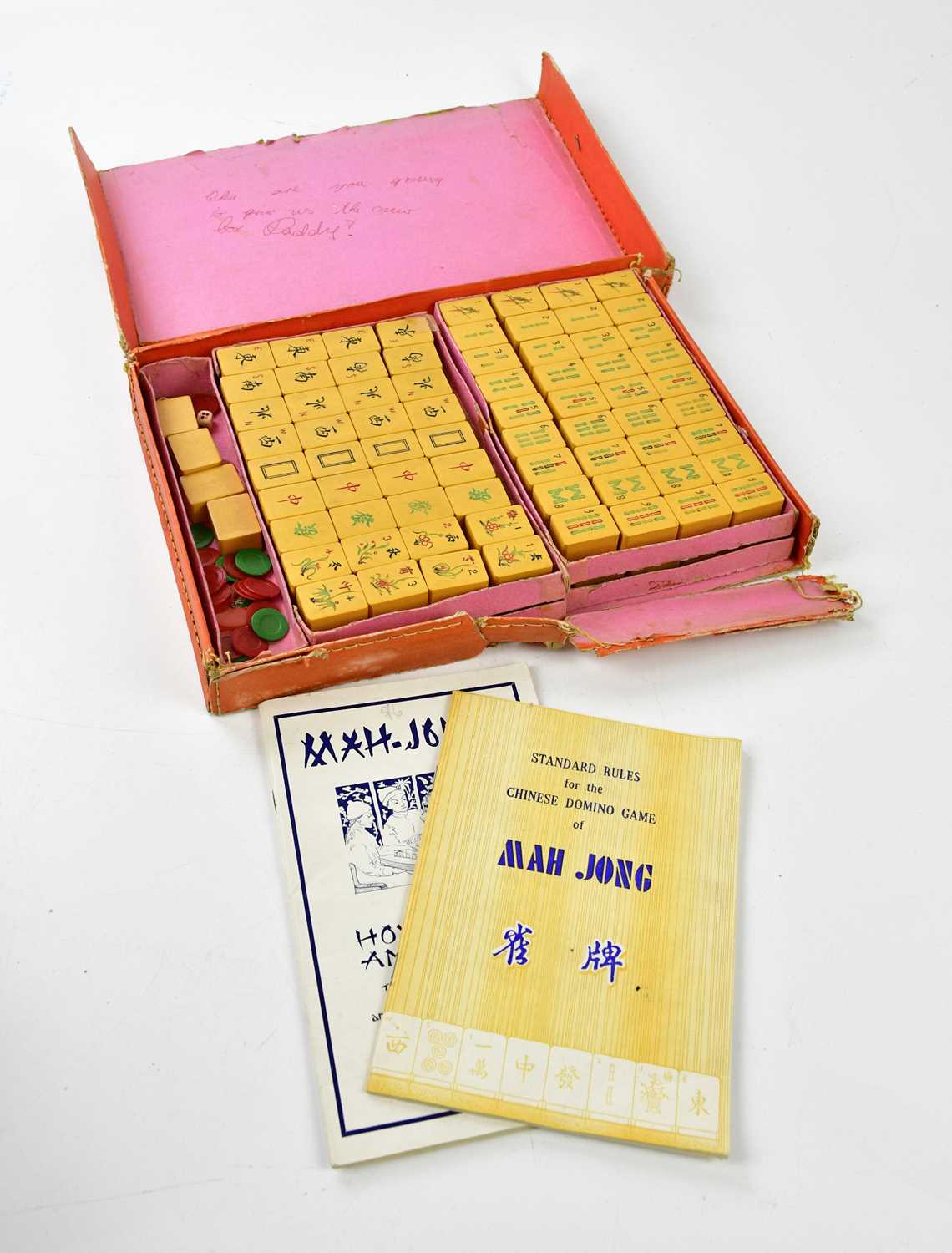 Lot 1451 - A Mahjong set, with instruction booklet.