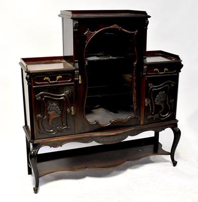 Lot 44 - A Victorian carved mahogany display cabinet