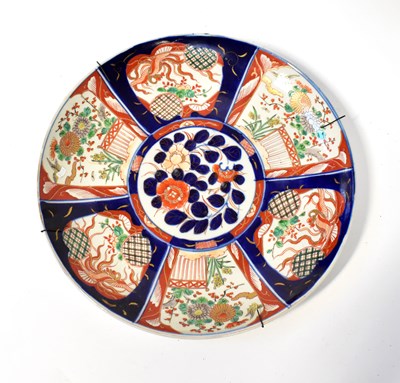 Lot 437 - A 19th century Oriental Imari palette charger