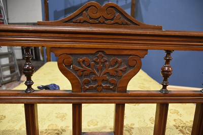 Lot 36 - An Edwardian double bedstead, with carved...