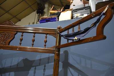 Lot 36 - An Edwardian double bedstead, with carved...