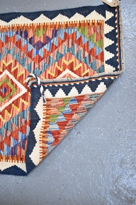 Lot 121 - A handmade Chobi Kilim runner, 190 x 70cm.