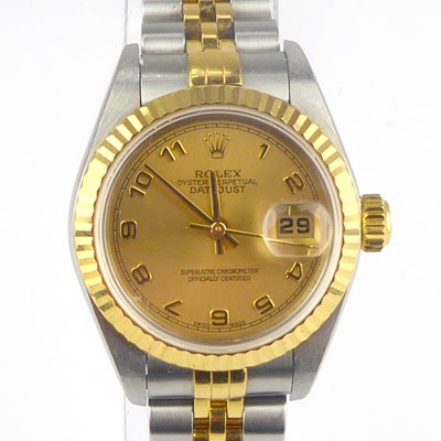 Lot 1067 - ROLEX; a ladies' Oyster Perpetual Datejust...