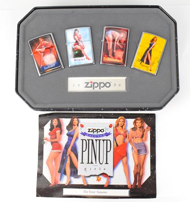 Lot 186 - ZIPPO; a pin-up girls 'The Four Seasons'...