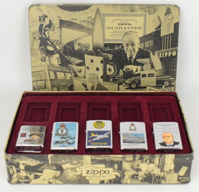 Lot 188 - ZIPPO; a cased part set of RAF commemorative...