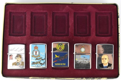 Lot 188 - ZIPPO; a cased part set of RAF commemorative...