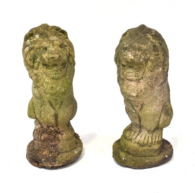 Lot 95 - A pair of reconstituted stone garden statues...
