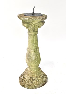 Lot 94 - A reconstituted stone garden sundial, the...