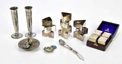 Lot 308 - ARCHIBALD KNOX FOR TUDRIC PEWTER; a pewter and...