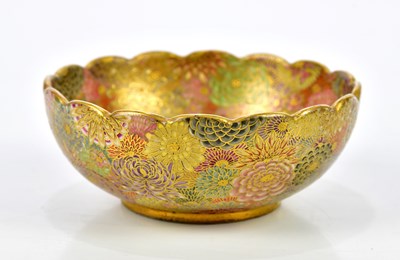 Lot 1159 - A Japanese Meiji period Satsuma bowl with...