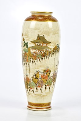 Lot 1160 - A Japanese Meiji period Satsuma vase of ovoid...