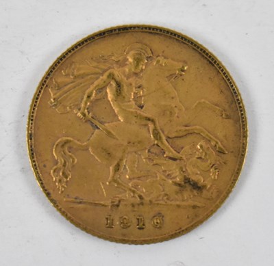 Lot 840 - An Edward VII 1916 half sovereign.