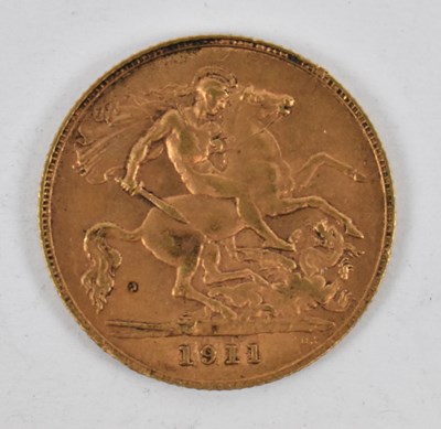 Lot 848 - A George V 1911 half sovereign.