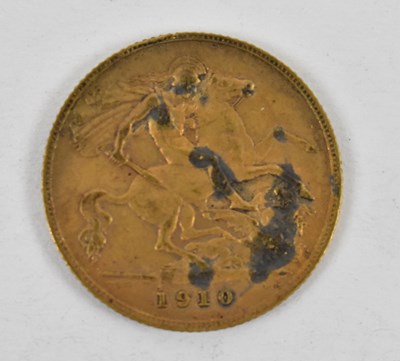 Lot 849 - An Edward VII 1910 half sovereign.