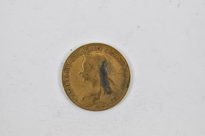 Lot 855 - A Victorian 1896 half sovereign, old head.