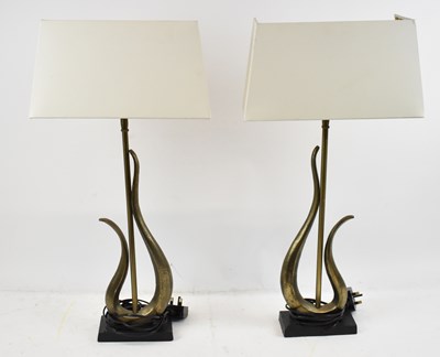 Lot 145 - PAREX; a pair of bronze effect contemporary...