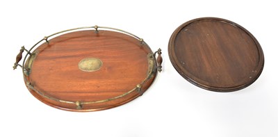 Lot 158 - An Edwardian mahogany twin-handled galleried...