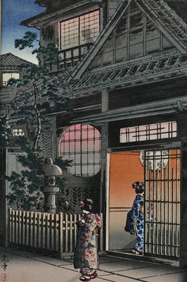 Lot 1168 - AFTER TSUCHIYA KOITSU; a Japanese wood block...