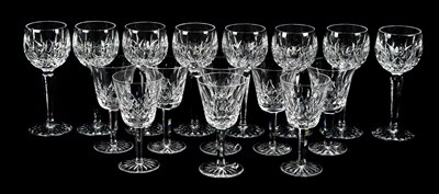 Lot 389 - WATERFORD; a set of eight hock glasses and...