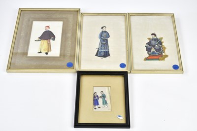 Lot 1150 - Four Chinese 18th century pith paintings to...