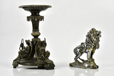 Lot 426 - A Victorian silver plated centrepiece, lacking...