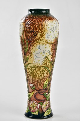 Lot 73 - RACHEL BISHOP FOR MOORCROFT; a tall trial vase...