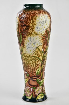 Lot 73 - RACHEL BISHOP FOR MOORCROFT; a tall trial vase...