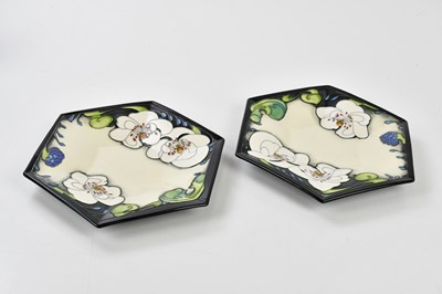 Lot 65 - MOORCROFT; a rare and unusual 'Au Lait' eleven...