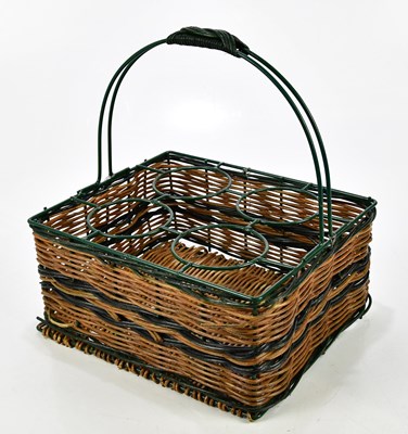 Lot 286 - A four division wine bottle basket.