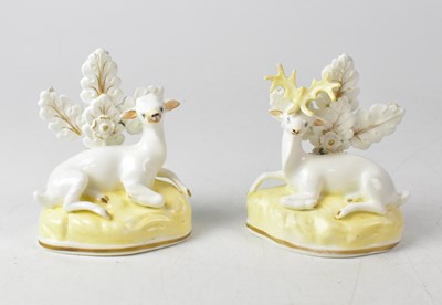 Lot 384 - SAMUEL ALCOCK; a pair of c.1835-50 porcelain...