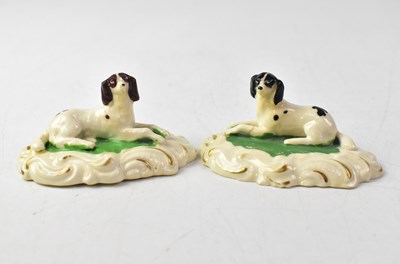 Lot 377 - A pair of 19th century Staffordshire models of...