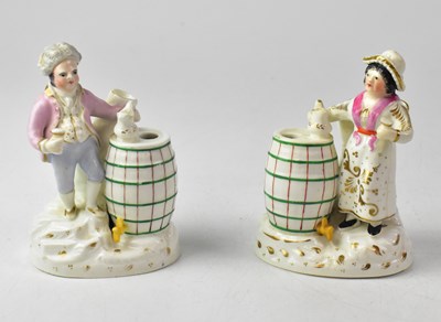 Lot 406 - A pair of 19th century porcelain...