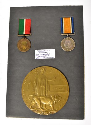 Lot 484 - A Remembrance Plaque for 'John Jones', mounted...