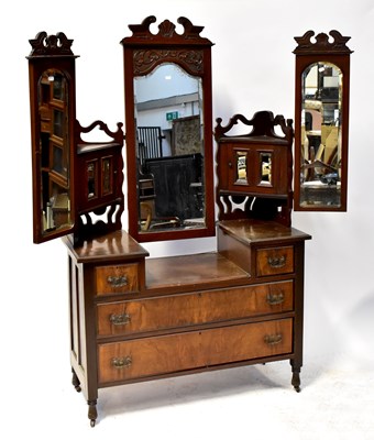 Lot 48 - A Victorian walnut Duchess dressing chest