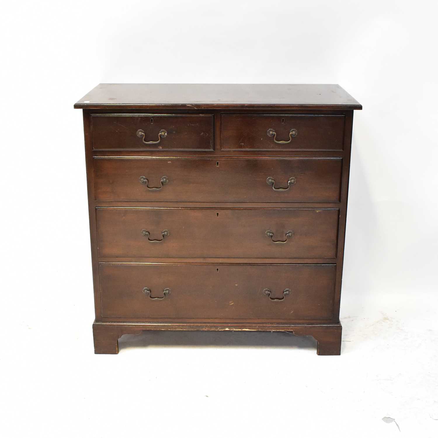 Lot 4 - An early 20th century mahogany chest of two...