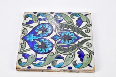 Lot 157 - WILLIAM DE MORGAN; an Art Pottery tile with...