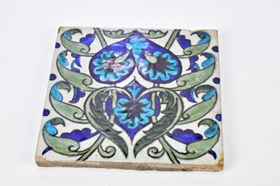 Lot 157 - WILLIAM DE MORGAN; an Art Pottery tile with...