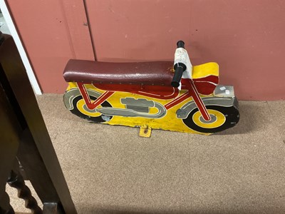 Lot 190 - A fairground ride motorbike, height 56cm,...