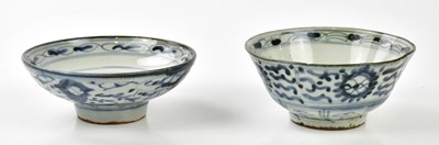 Lot 5299 - Two Chinese blue and white porcelain bowls,...