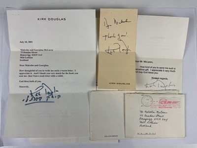 Lot 6328 - KIRK DOUGLAS; a small group of memorabilia to...