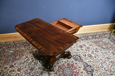 Lot 6591 - A 19th century mahogany tea table, with...