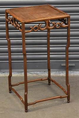 Lot 46 - A Chinese hardwood display stand, width 39cm,...
