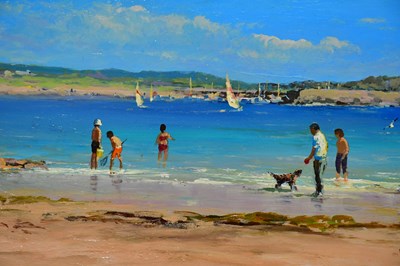 Lot 274 - ALLAN NELSON (born 1944); oil on board, 'Elie...