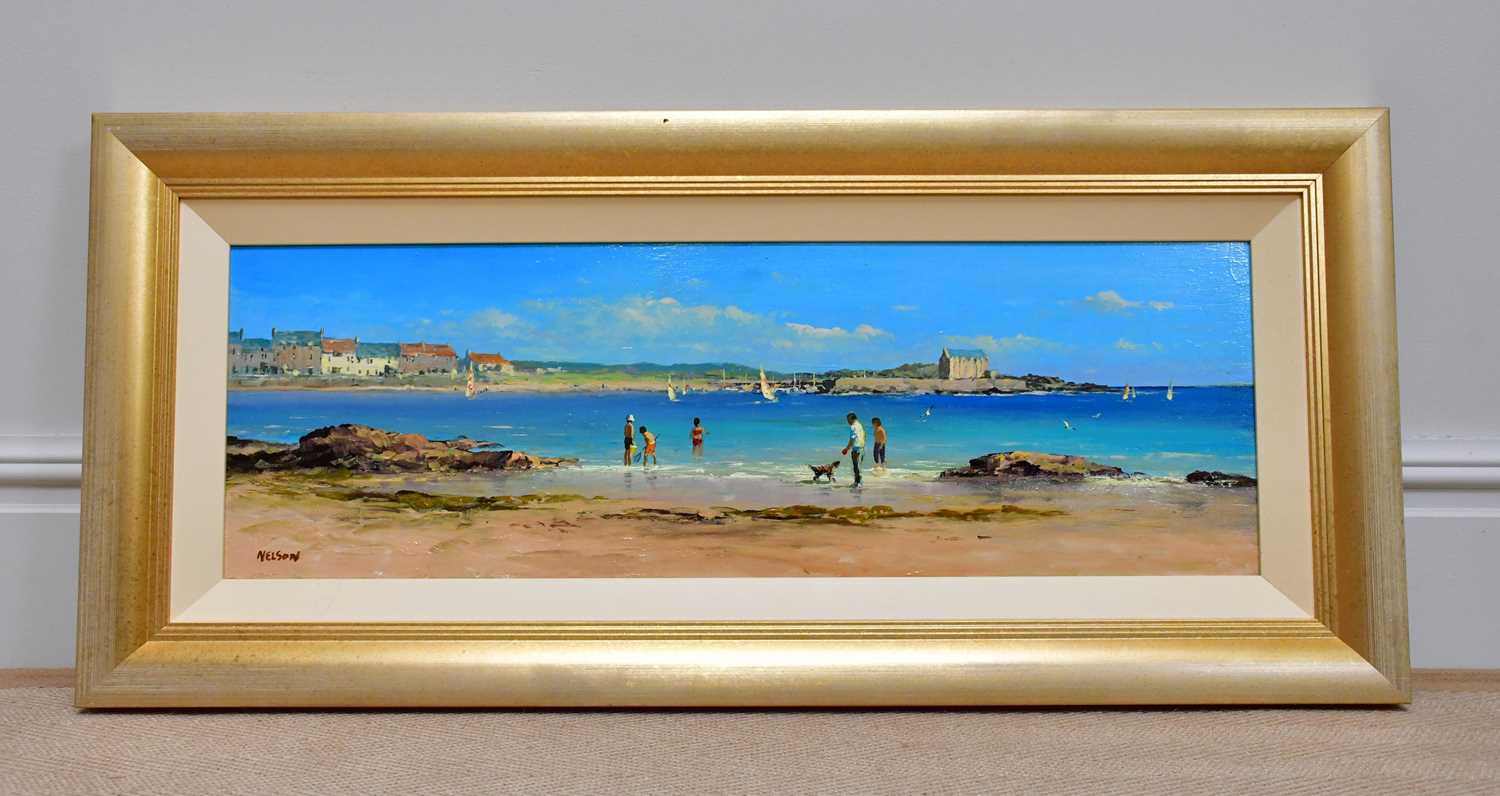 Lot 274 - ALLAN NELSON (born 1944); oil on board, 'Elie...