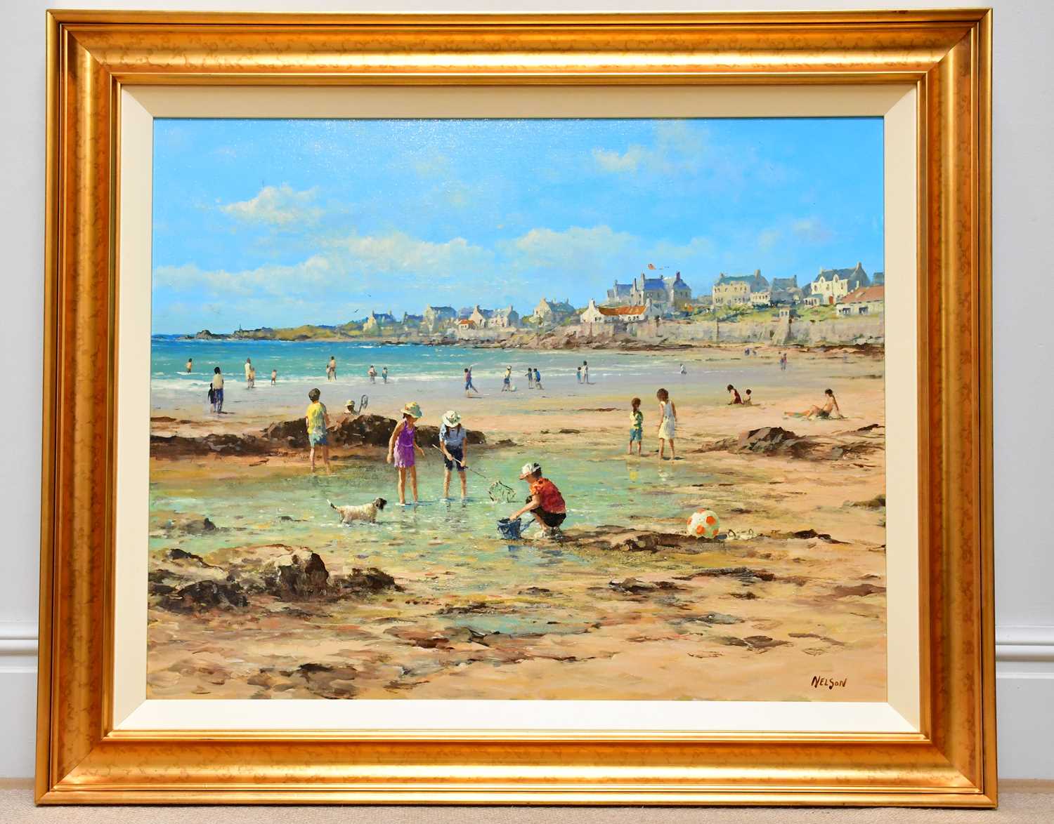 Lot 256 - ALLAN NELSON (born 1944); oil on canvas, 'Fun...