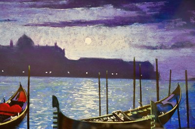 Lot 209 - TONY ROME; pastel, 'Midnight On The Grand...