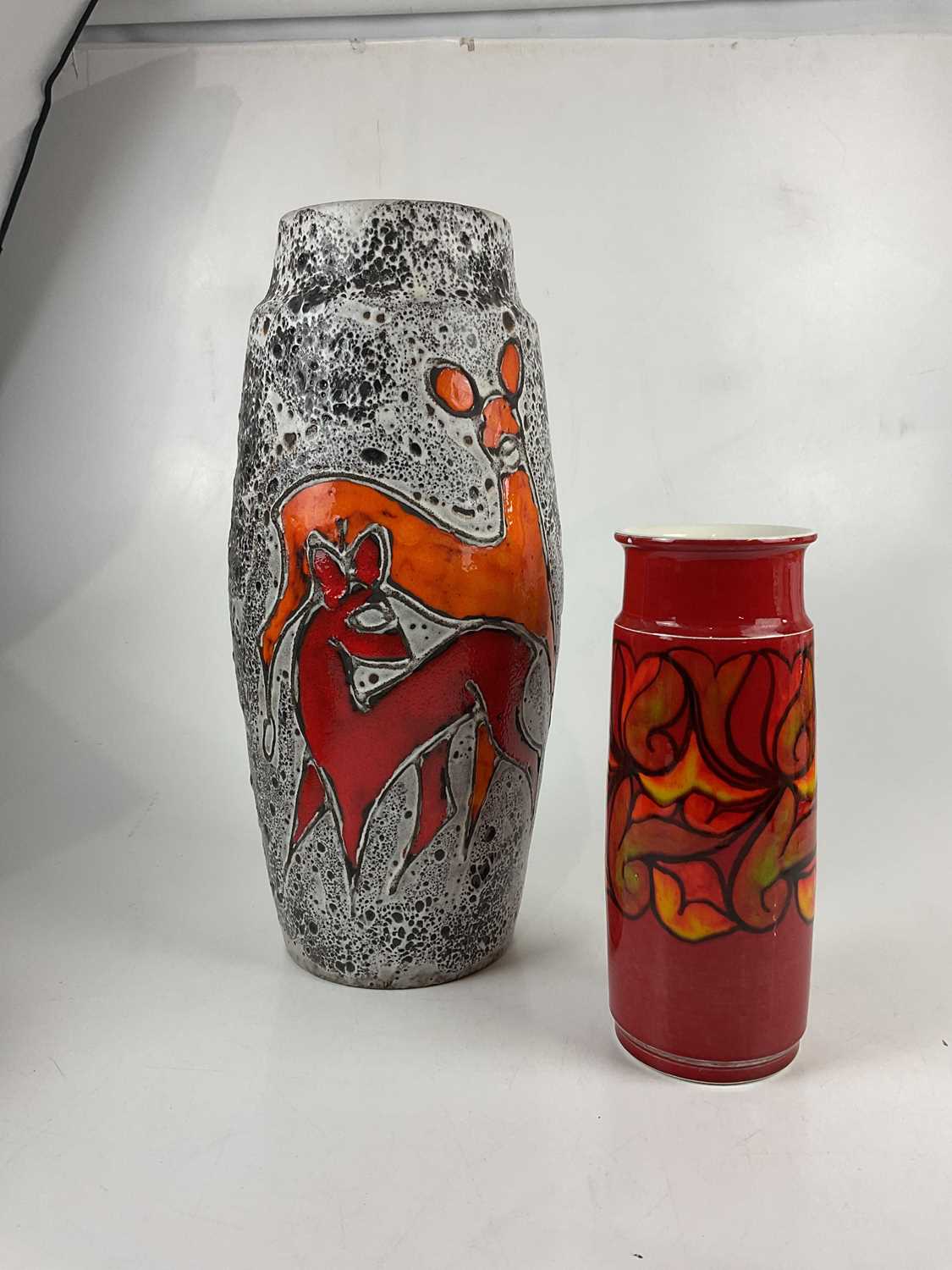 Lot 5490 - SCHEURICH; a large west German vase, decorated...