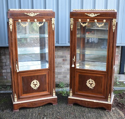 Lot 2 - A pair of French style and gilt metal mounted...
