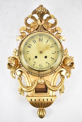 Lot 163 - A mid 20th century Swedish gilt cartel wall...