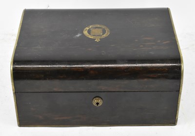 Lot 363 - A Victorian coromandel casket, the hinged lid...